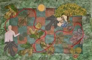 Fig Tree Collage depicting time from then until now